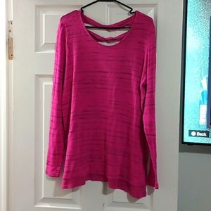 Ana Pink and Black Striped - XL